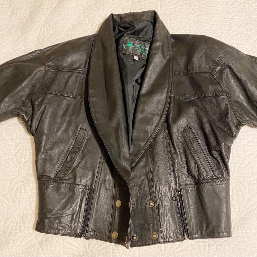 Vintage Black Leather Jacket